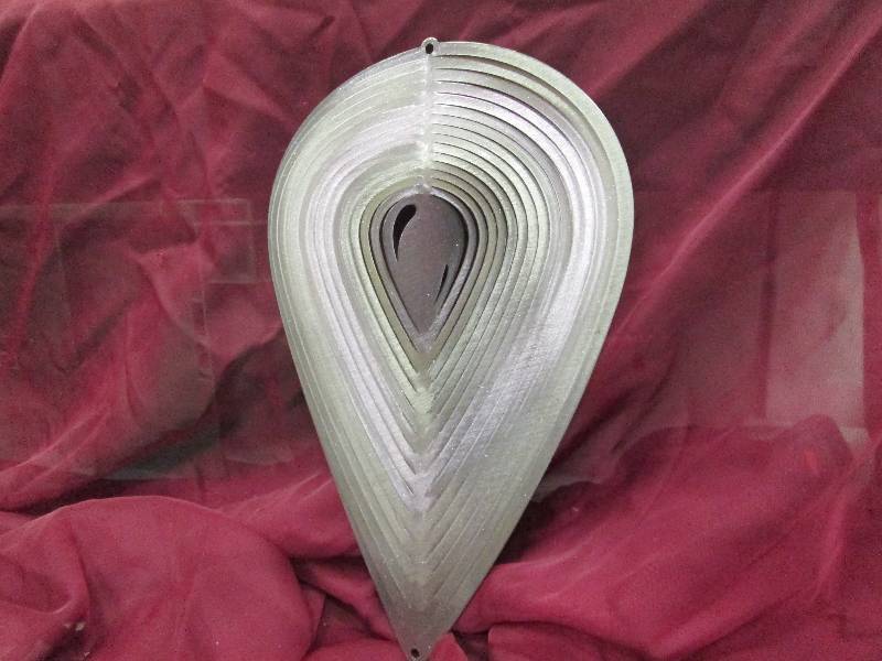 Silver Large Heart Wind Spinner...