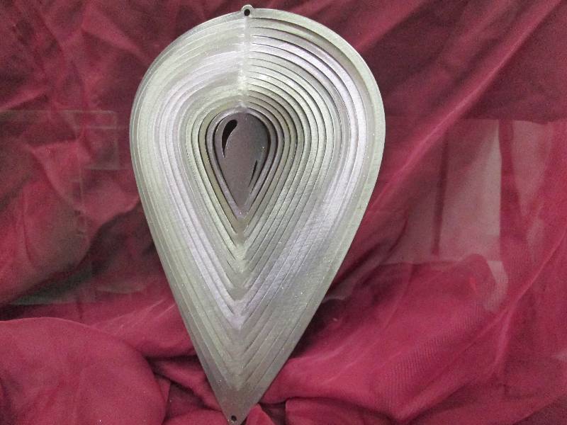 Silver Large Heart Wind Spinner...