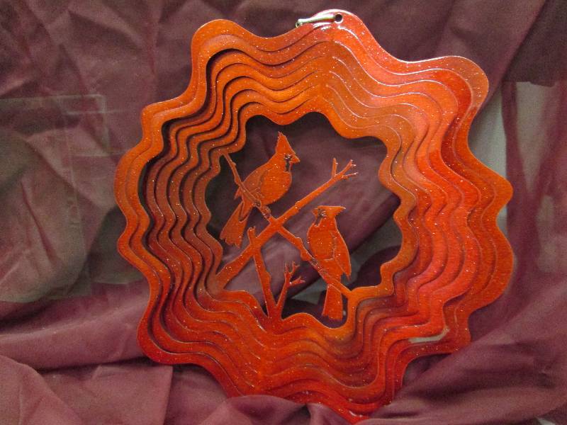 Two Red Cardinal Wind Spinner...