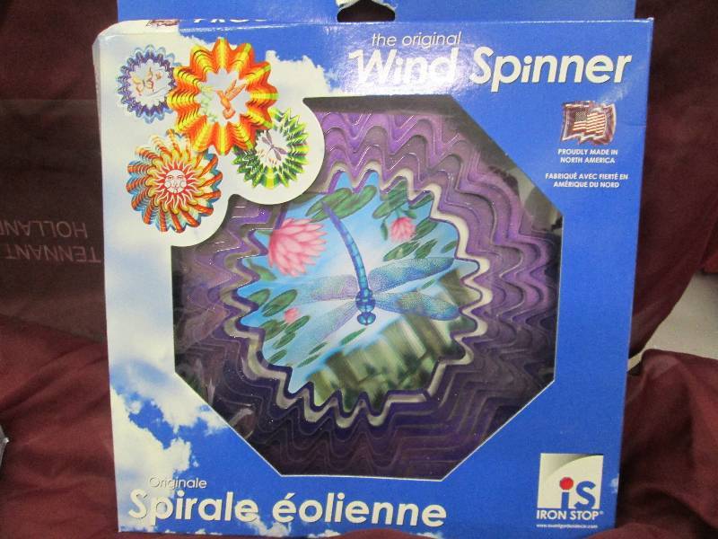 Purple with pink Dragonfly wind spi...