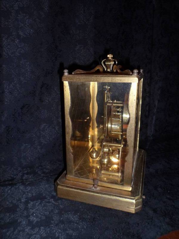 Vintage Brass Schatz 1000 Day Cariage Anniversary Clock