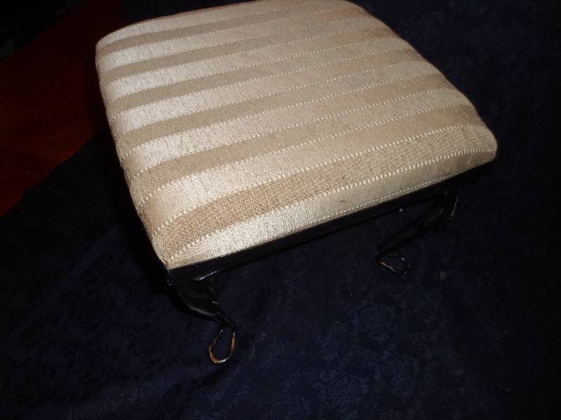 Metal & Upholstered Foot Stool