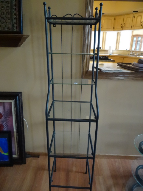 lot 24 image: Bakers Rack Glass shelves