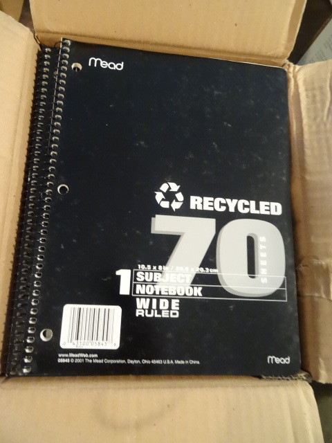 lot 114 image: 24 in boc Wide ruled 70 page notebooks