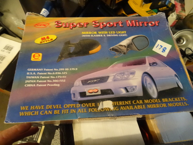lot 178 image: Super sport mirrior with led light