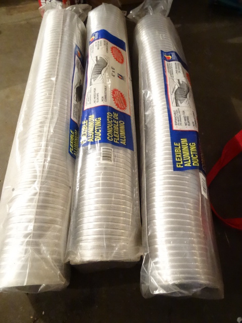 Lot of 3 - Flexible Aluminum Ducting