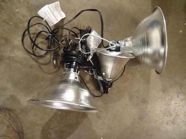 Three clip on lights Stainless steel