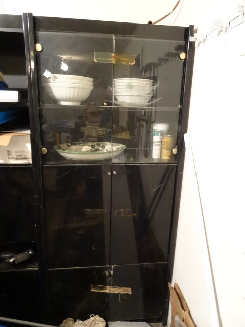 lot of 3 Italian black shelving for storage - High quality
