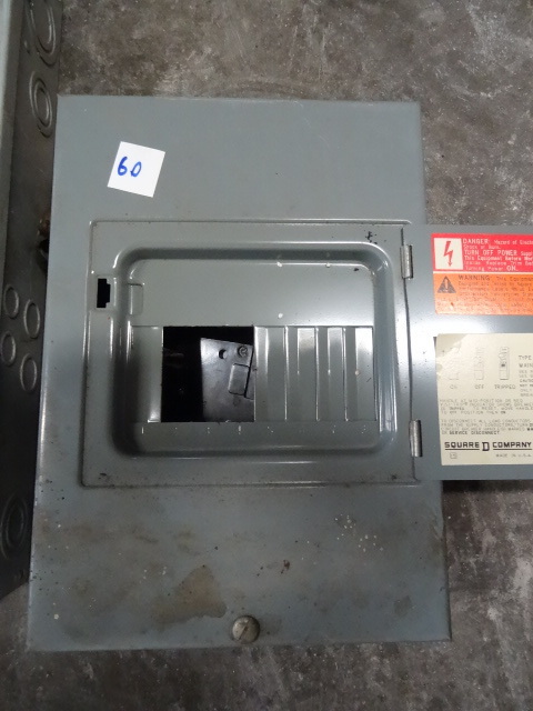 lot 60 image: Square D Circuit Breaker Box