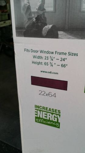22x64 Add on blind for door window.