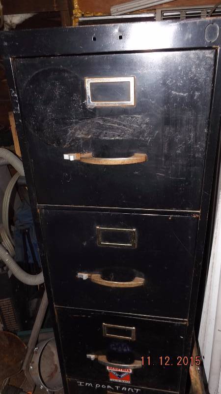 4-Drawer Black Metal File Cabinet