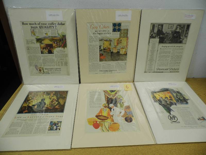 6 Original Vintage Magazine Ads
