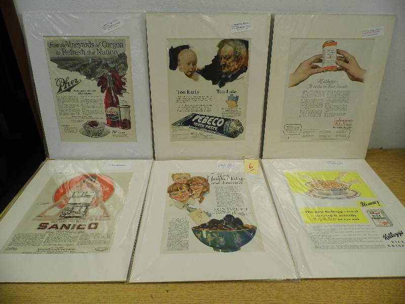 6 Original Vintage Magazine Ads