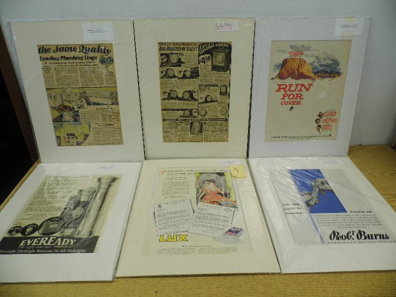 6 Original Vintage Magazine Ads