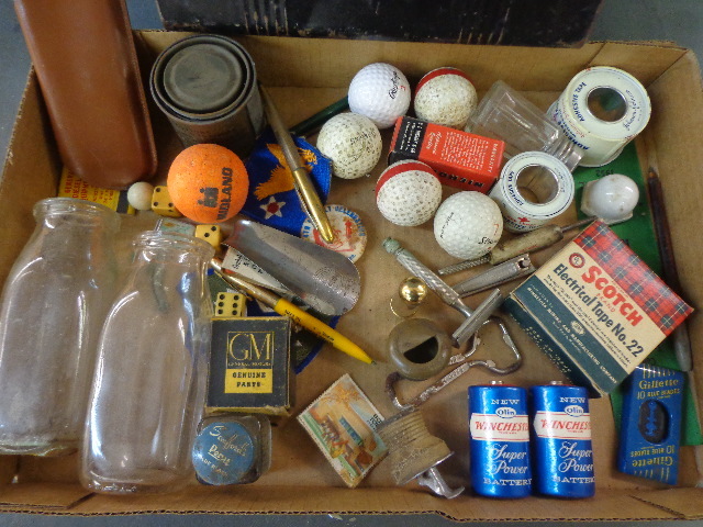 lot 31 image: Metal Lunch Box, Scotch Electrical Tape & More
