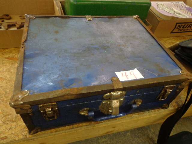 lot 49 image: Metal Case With Glass Insulators