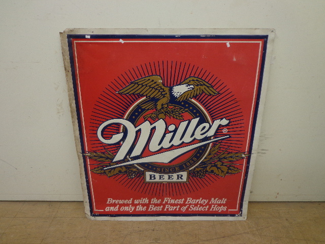lot 68 image: Metal Miller Beer Sign