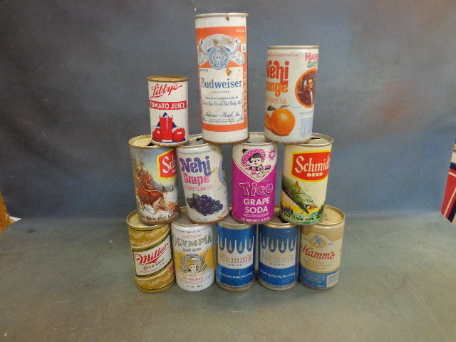 lot 89 image: Old Beer, Soda, & Tomato Juice Cans