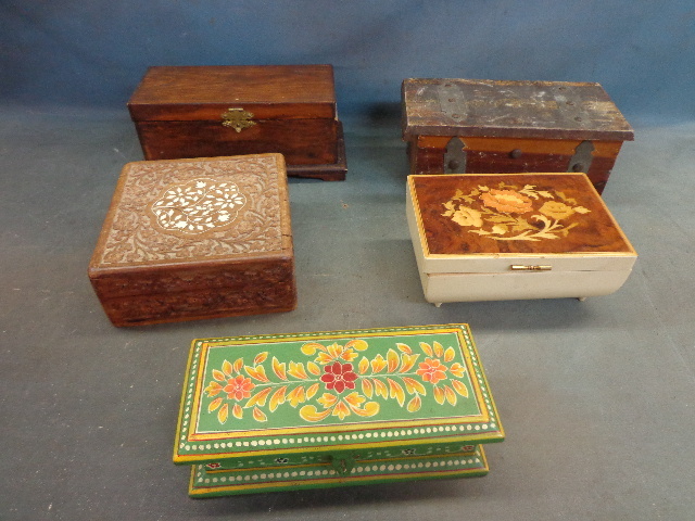 lot 96 image: 5 Jewlery Boxes