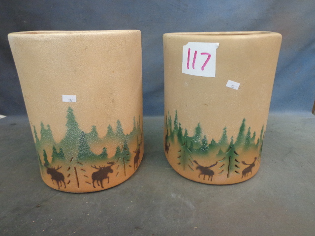 lot 117 image: Ceramic Wall Sconces