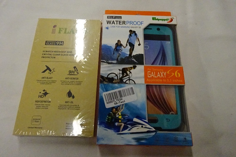 Waterproof phone case and 1 Screen protector for Galaxy S6