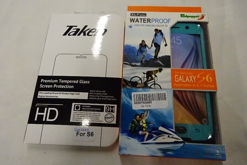 Waterproof phone case and 1 Screen protector for Galaxy S6