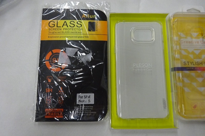 3 Phone cases and 1 Screen Protector for Samsung Note 5