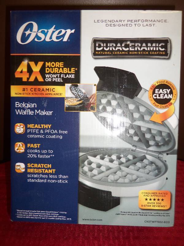 lot 51 image: Oster Belgian Waffle Maker