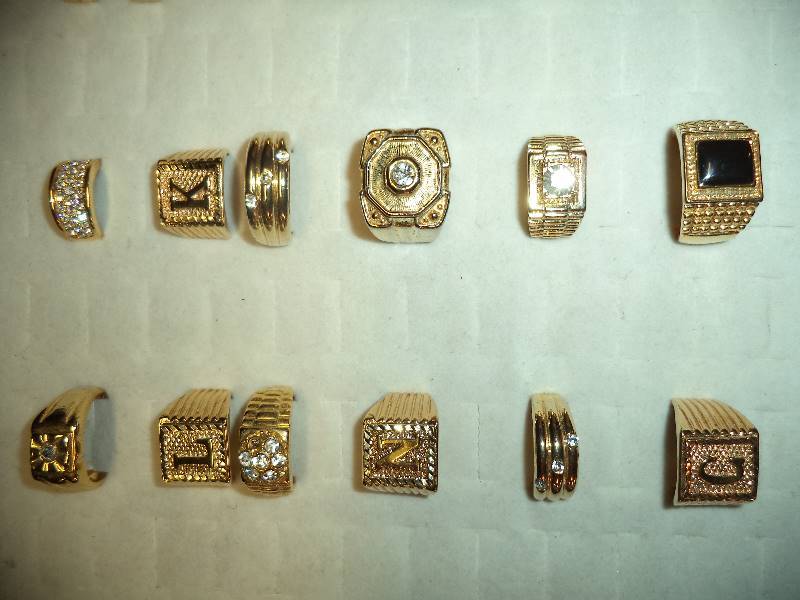 Lot - Mens Costume Jewelry Rings