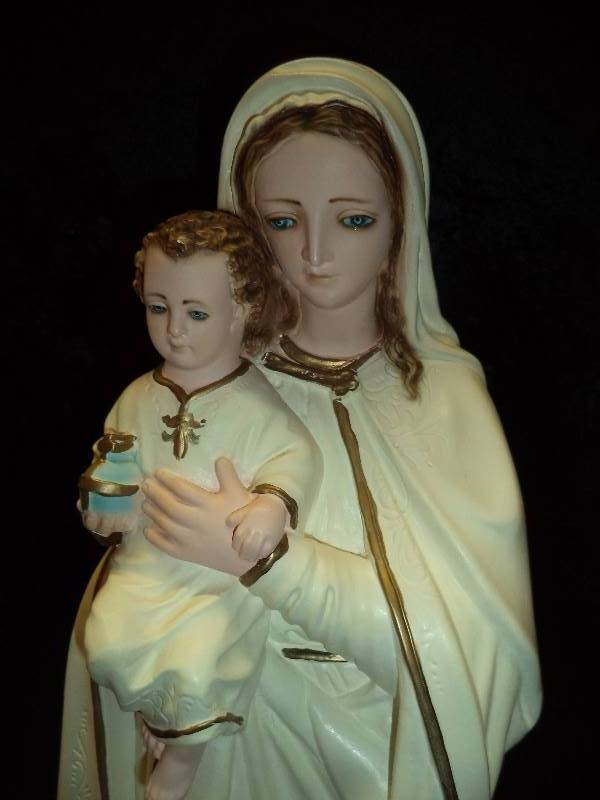 Handpainted Vintage MotherChild FigurineStatue