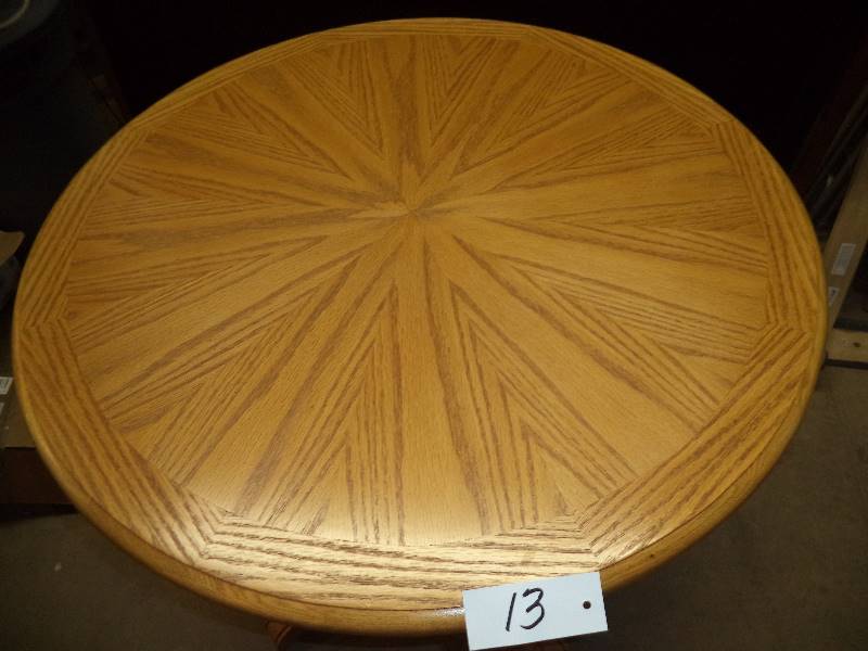 Oak Pedastal Pub Table