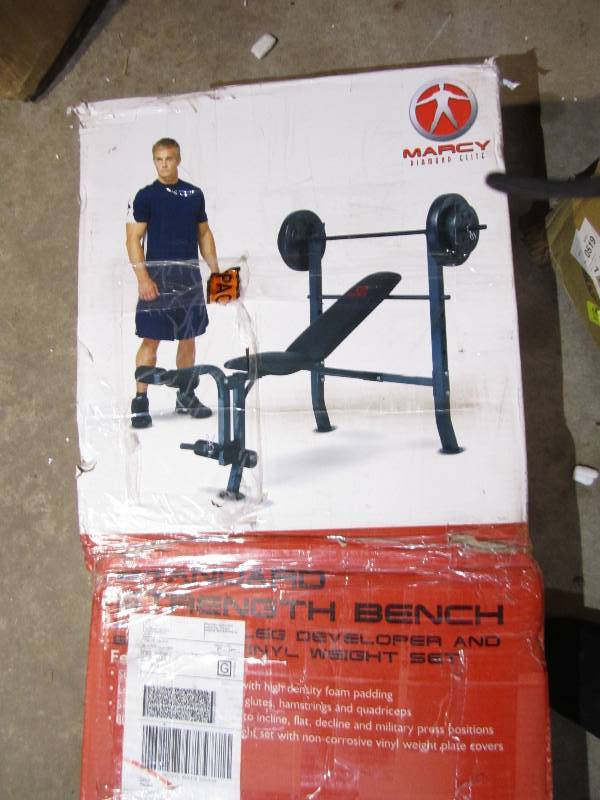 lot 63 image: Marcy standard strength weight set,...