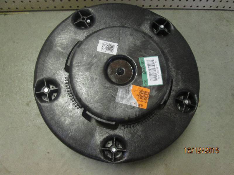 lot 22 image: Rubbermaid Commercial Products Model # FG264020BLA  Brute Trash Can Dolly