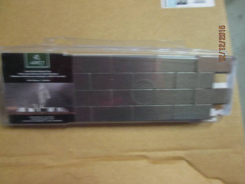 lot 28 image: Aspect Model # A95-50  Subway Matted 12 in. x 4 in. Metal Decorative Tile Backsplash in Brushed Stainless (3-Pack)
