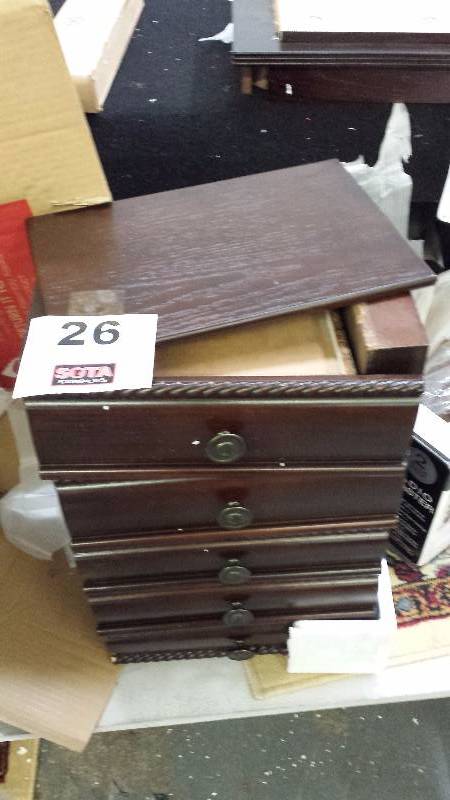 lot 26 image: Sylvie Jewelry Armoire Walnut
