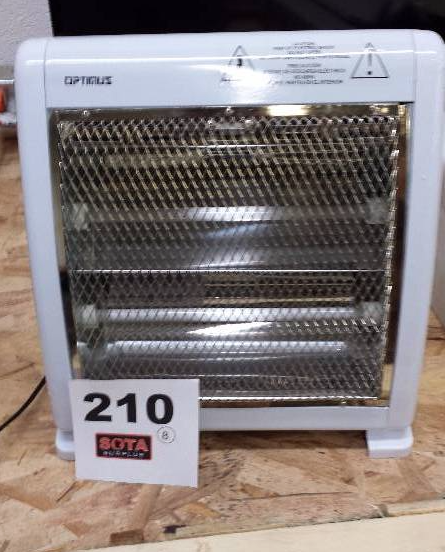 lot 210 image: Optimus Infrared Quartz Radiant Heater