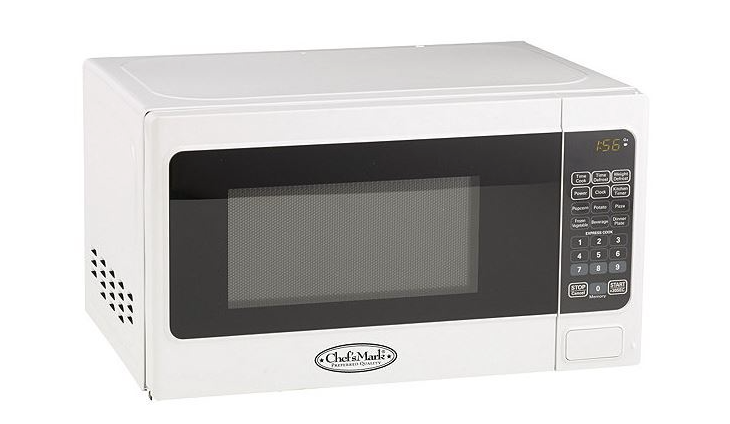 lot 203 image: Chefs Mark .7 cu. ft. 700-Watt Microwave Oven White