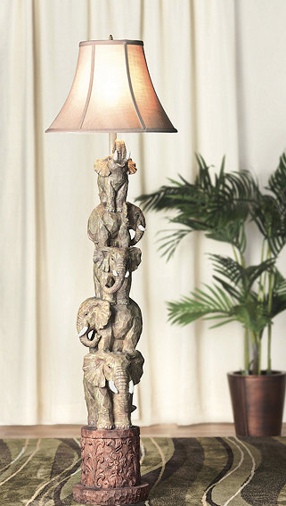 lot 247 image: Elephant Floor Lamp