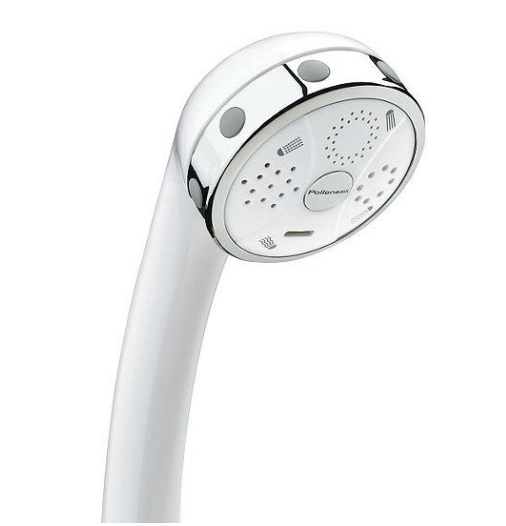 lot 226 image: Pollenex 4-Setting Handheld Showerhead - White
