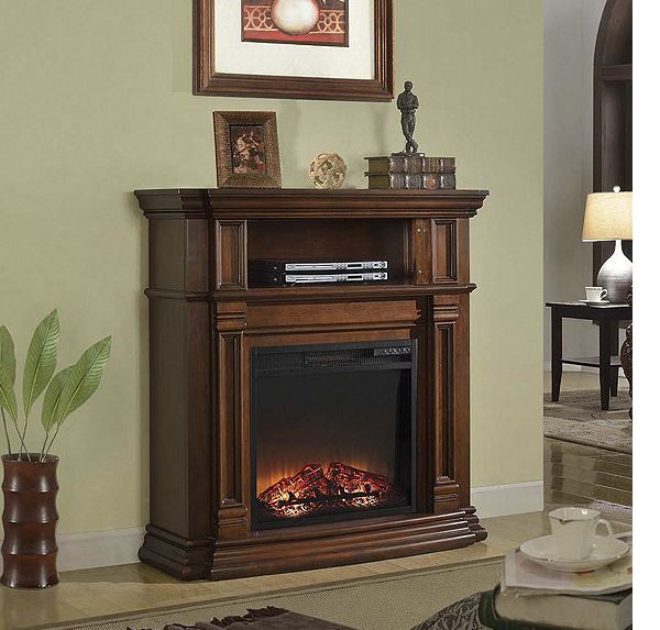 lot 87 image: McLeland Design Walnut Media Fireplace