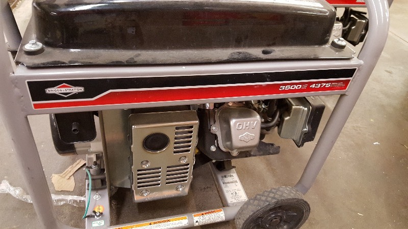 lot 233 image: Lot of 2 (two) Very Lightly Used Repairable Briggs & Stratton 3,500 Watt Gasoline Generators