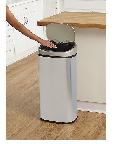 lot 205 image: alcove 18.5-Gallon Motion-Sensor Trash Can