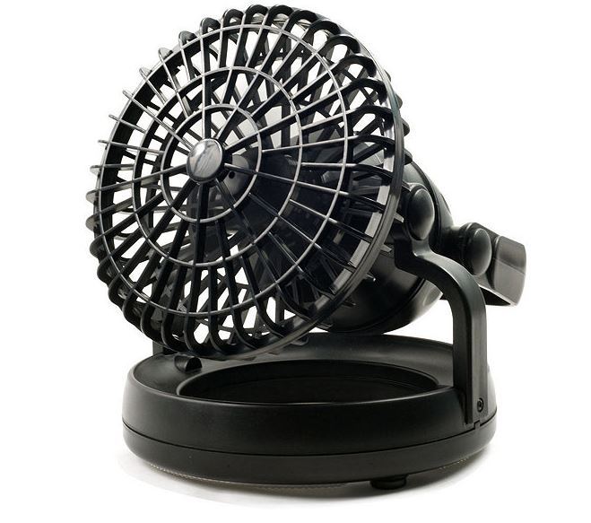 lot 207 image: Whetstone LED Camping Ceiling and Fan Combo Black