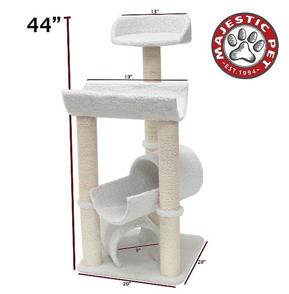 lot 221 image: Majestic Pet 44 Bungalow Cat Tree White