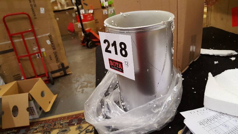 lot 218 image: Sinatra Silver Wastebasket