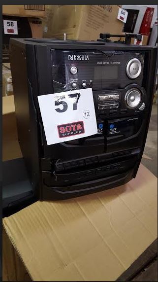 lot 57 image: Encore Technology 3 CD Turntable with Headphones