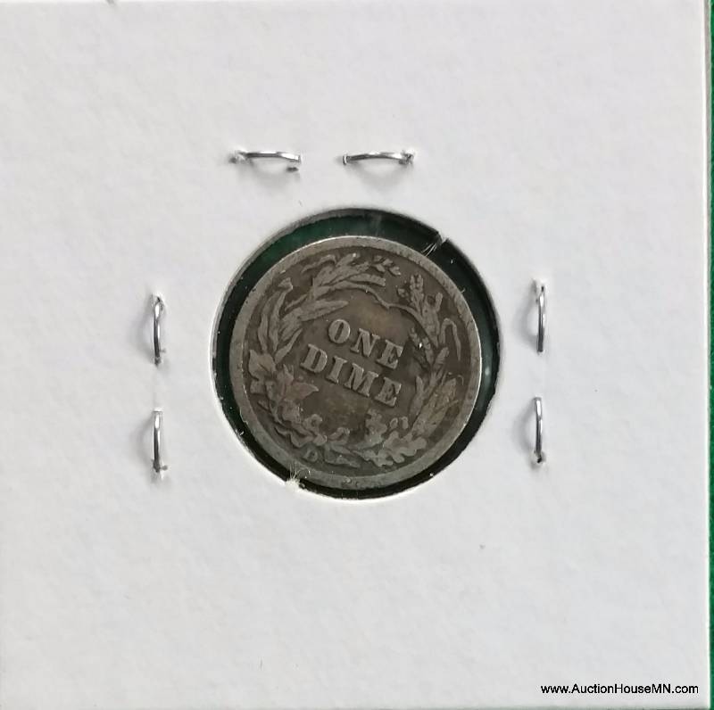 1914 D Barber Silver Dime