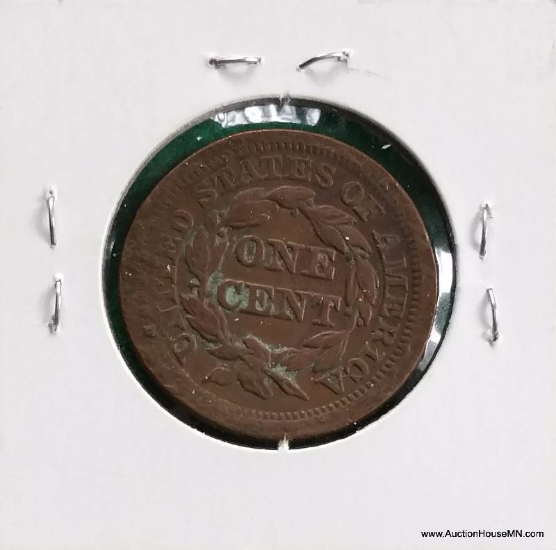 1856 Braided Hair Large Cent - Slanted