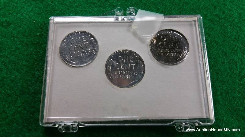 Group of (3) 1943 Steel War-Time Wheat Cents
