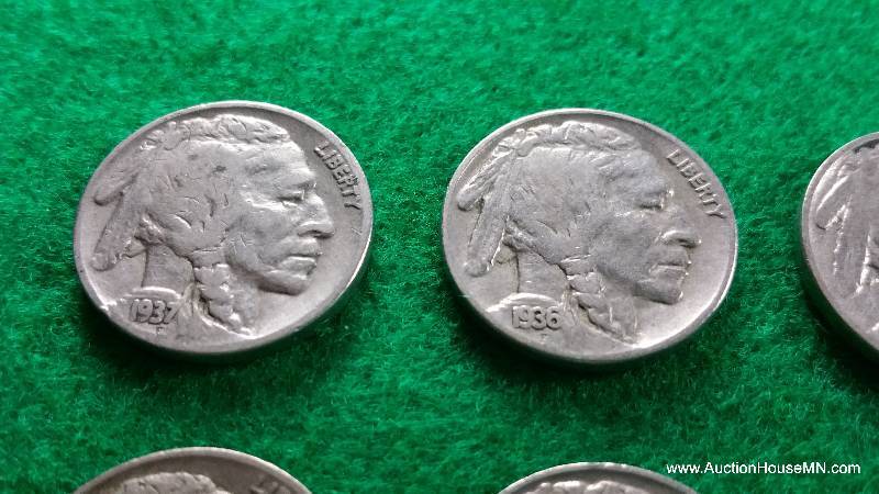 Group of (10) Buffalo Nickels